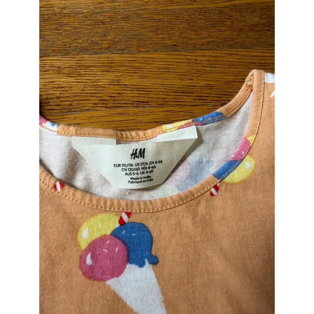 H&M Girls' Ice Cream Print Tank Dress Size 5-6